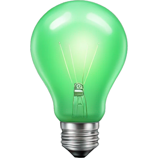 soft green light bulb emoji