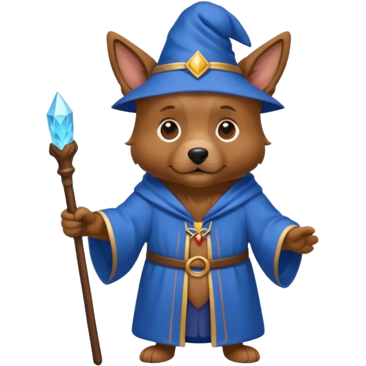 Dog wizard emoji