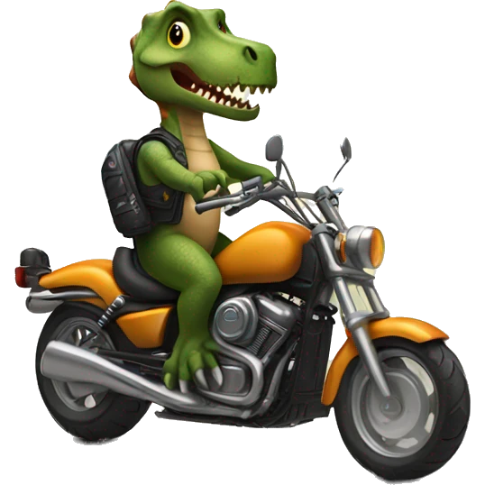 Dinosaur on a motorcycle  emoji