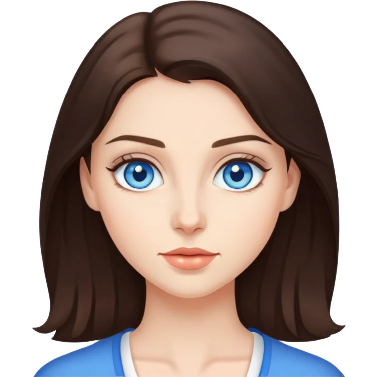 Брюнетка с голубыми глазами  emoji