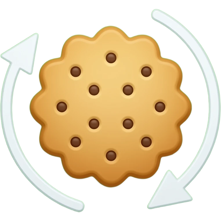 Necesito que me generes este icono en 360 grados con fondo verde en video de produccion de galletas emoji