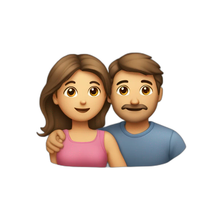 Homme et femme calin emoji