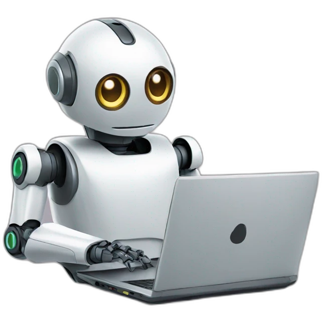 robot on laptop emoji