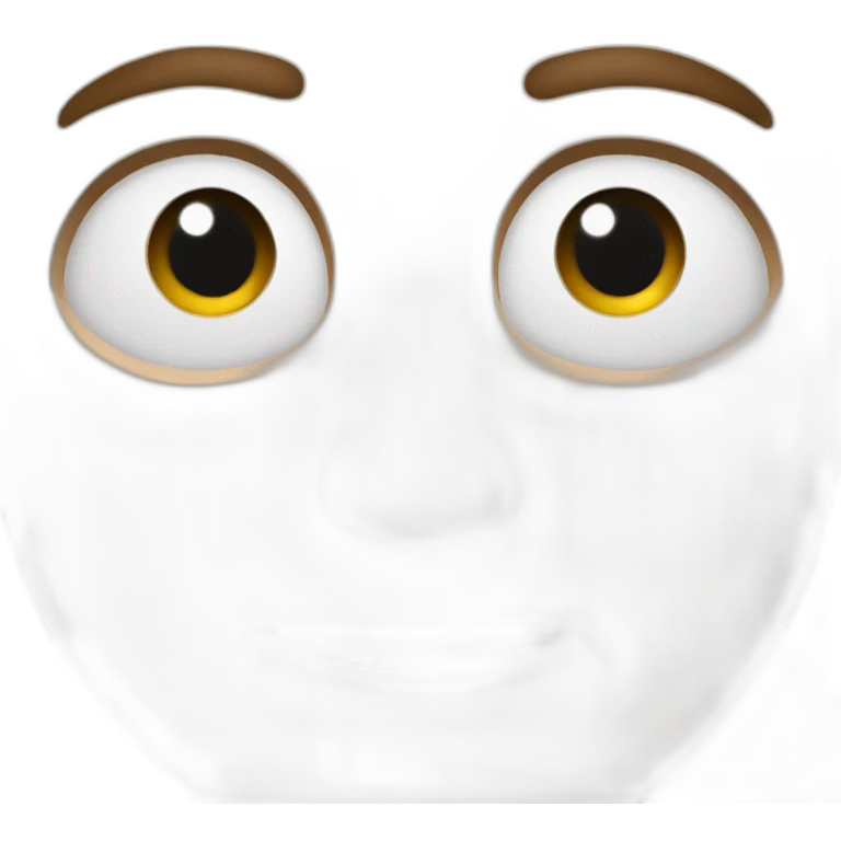 macron with black eyes emoji