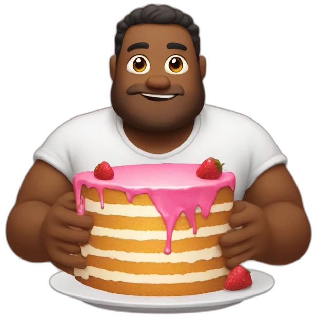 dadbod eating cake emoji
