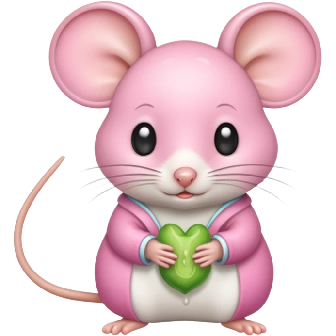 The mouse is bathing in okroshka. emoji