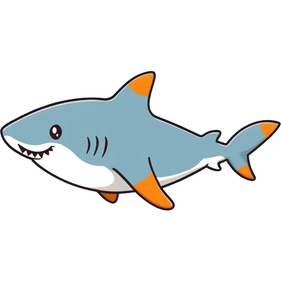 cartoon blue shark emoji