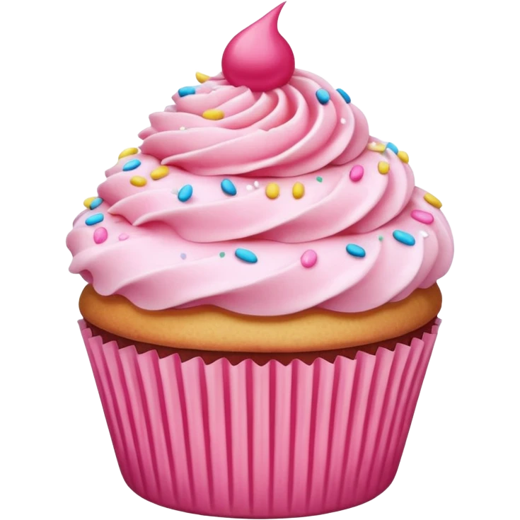 Cupcake with pink icing emoji