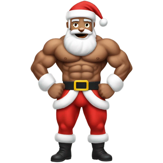 Muscle Santa clause emoji
