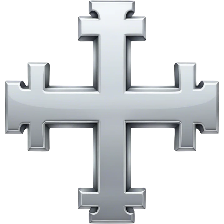 Silver triple cross emoji
