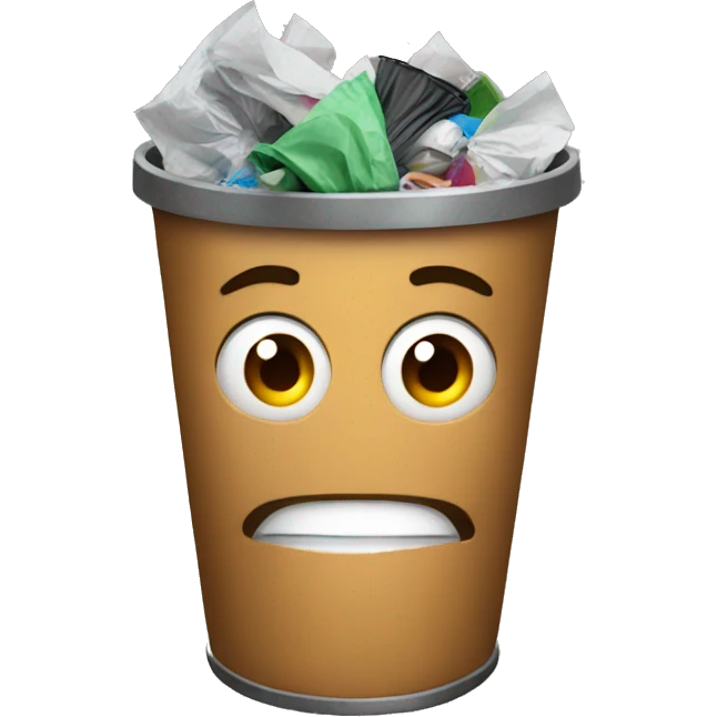 man in a trash can  emoji