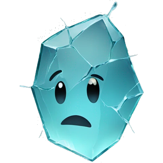 cracked glass emoji