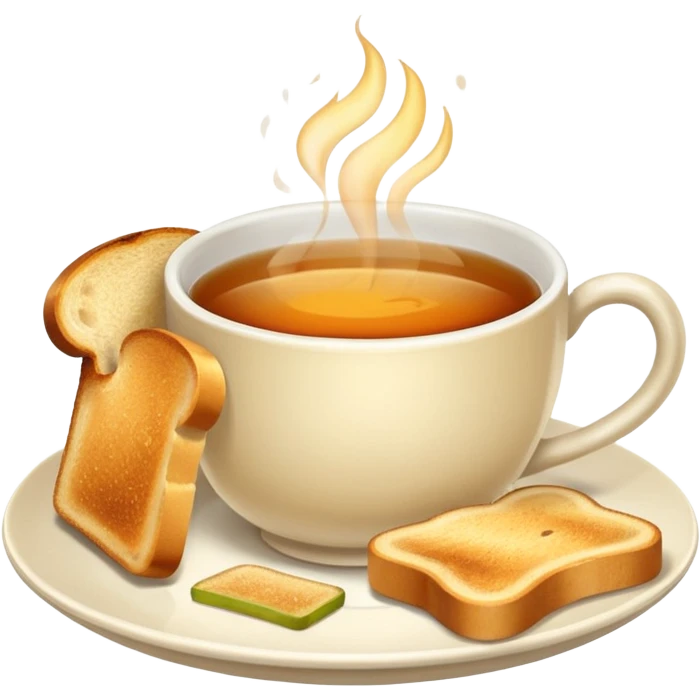 Tost ile çay emojisi emoji