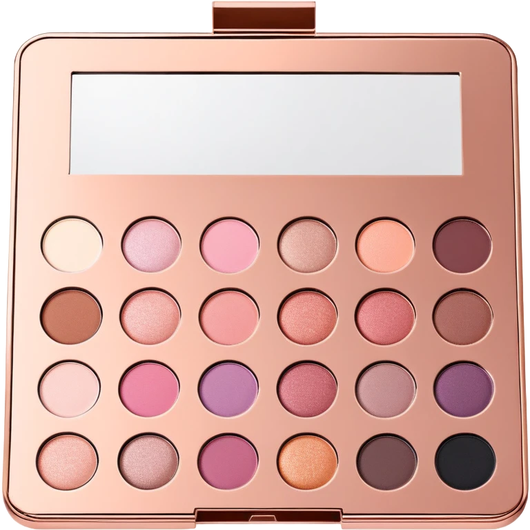 Eye shadow palate in rose gold case emoji