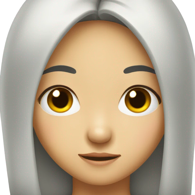 Chinese girl squinting  emoji