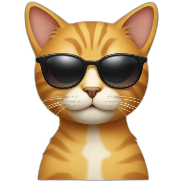 Cat with sunglasses emoji