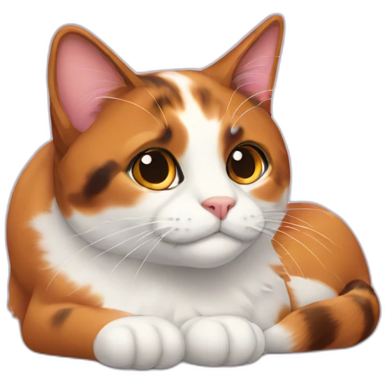 calico cat loafing emoji