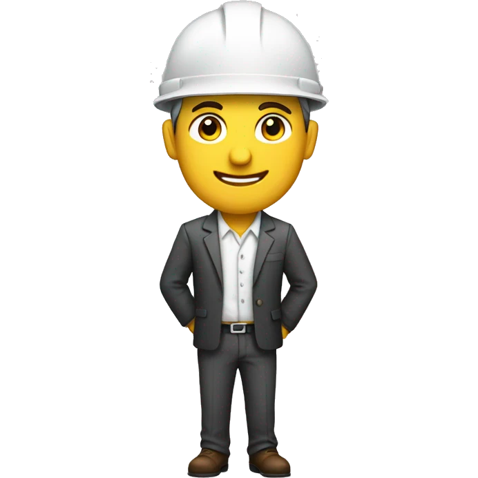 arquitecto con casco blanco  emoji