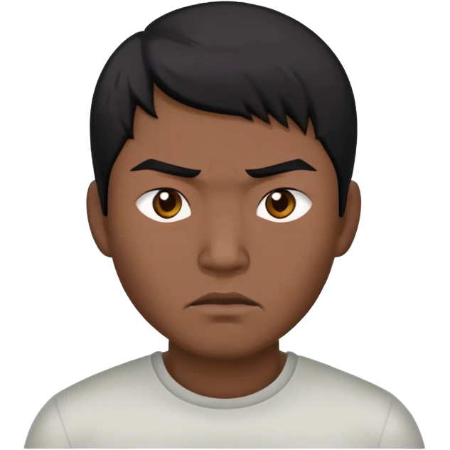 a violent black-haired Asian man emoji