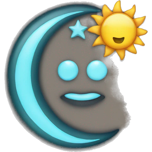 Sun and moon emoji