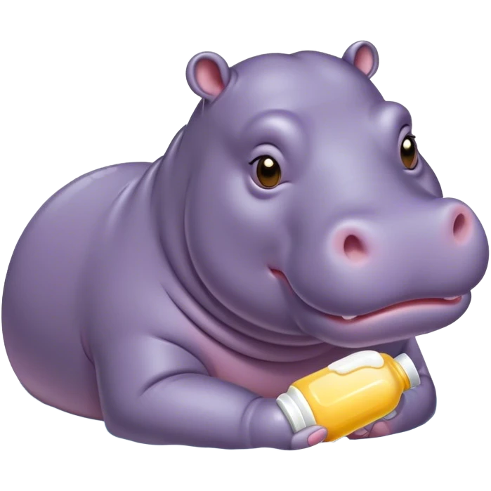 a hippo doing skincare emoji