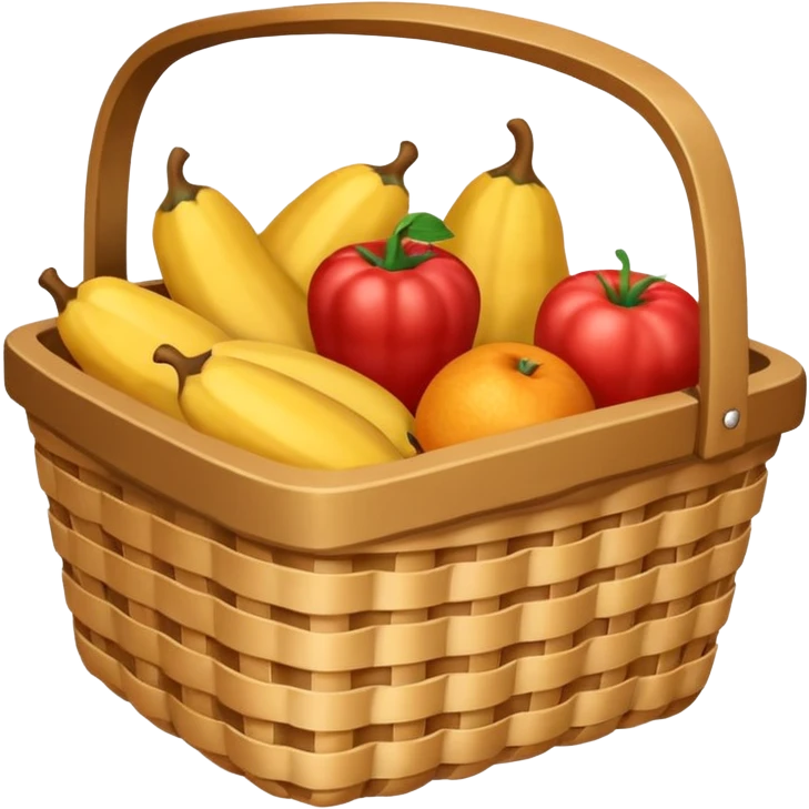 generate an image for groccery products basket emoji