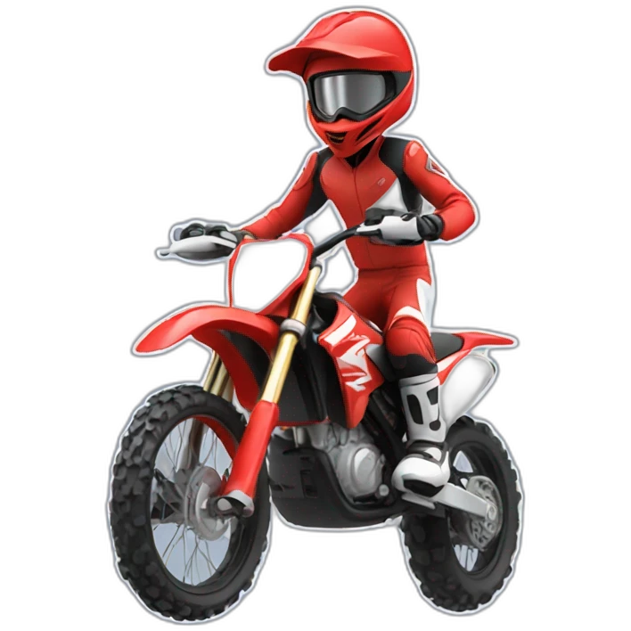 moto-cross-rouge emoji