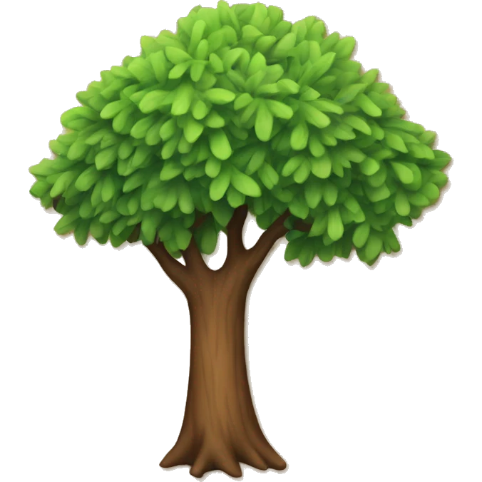 A tree sherding paper emoji