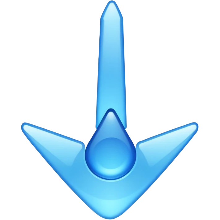 Blue cursor emoji