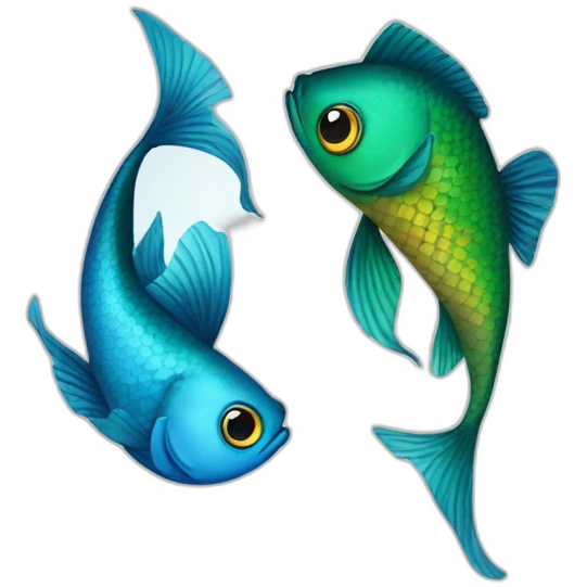 Pisces ying and yang fish from avatar emoji