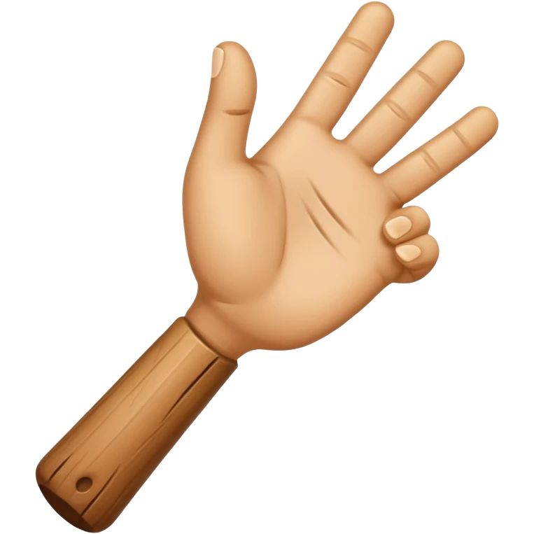 Stick hand gesture emoji