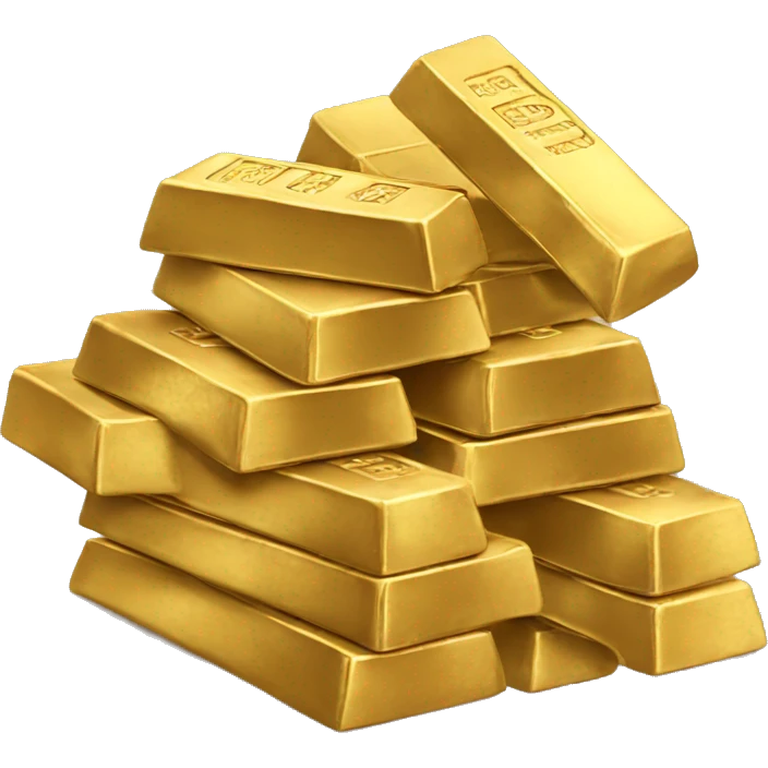 gold bars without inscriptions emoji