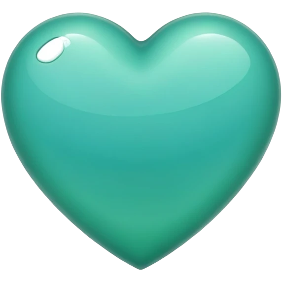 Heart green Aqua emoji