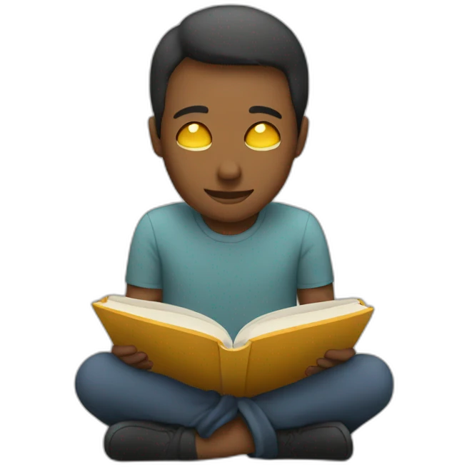 person reading emoji