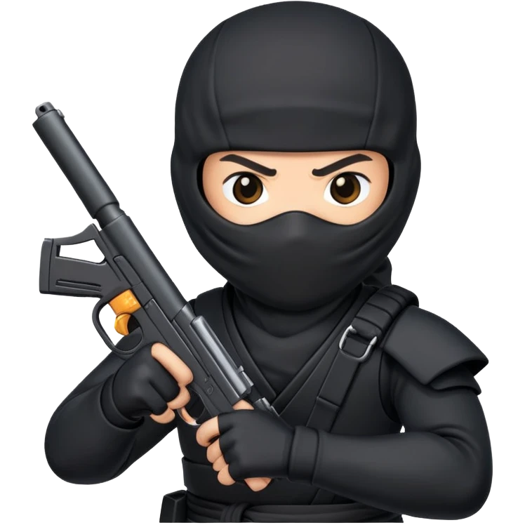 Ninja with gun emoji