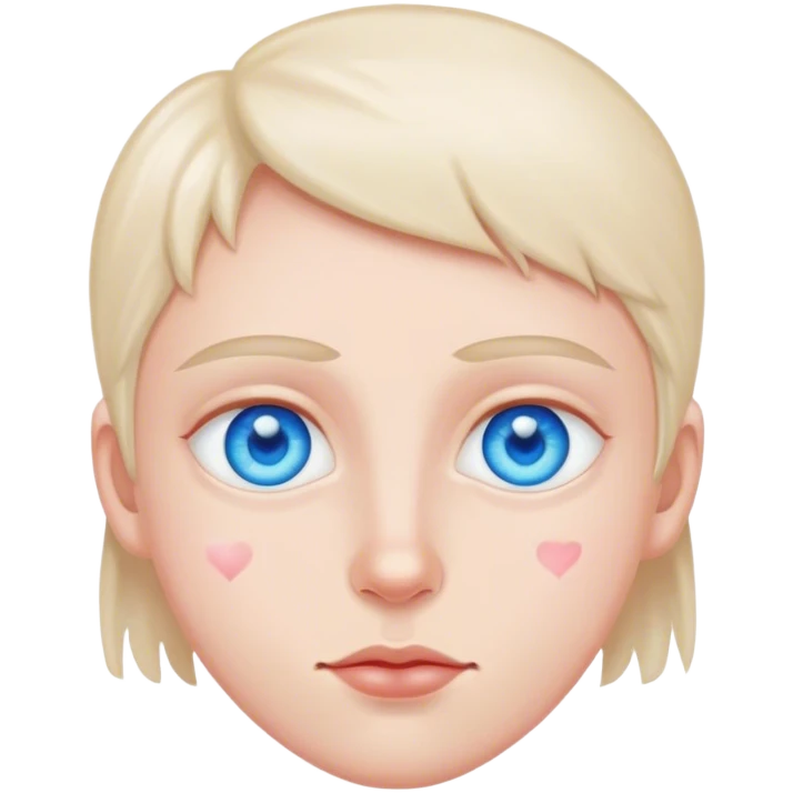 Cara con corazones en los ojos azul emoji