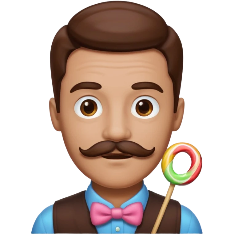candy mustache man emoji