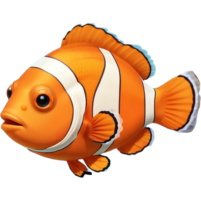 Clown fish in coral in the aquarium emoji