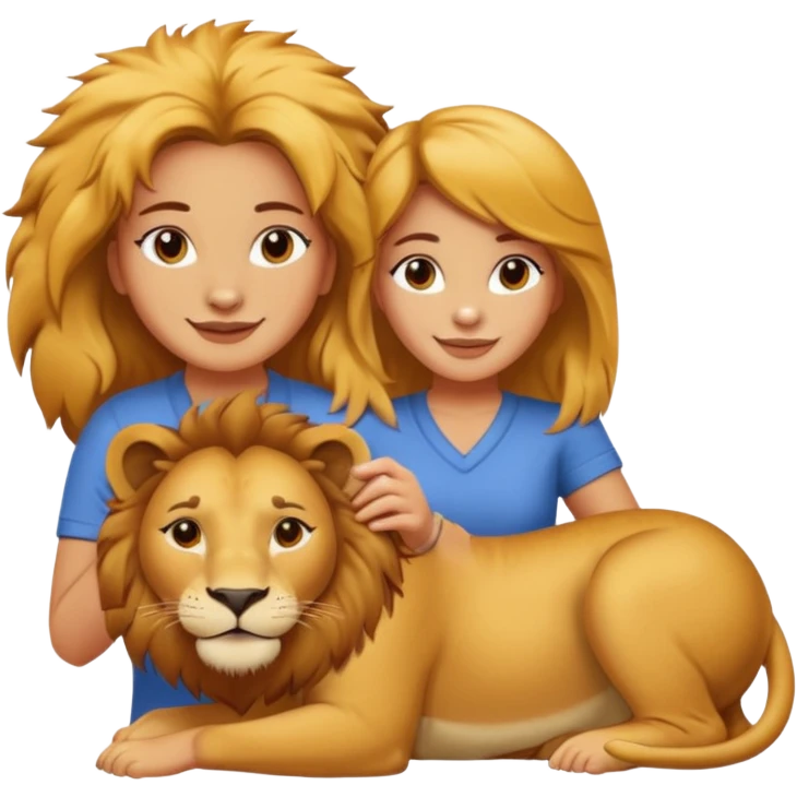 Gata masajeando a leon emoji