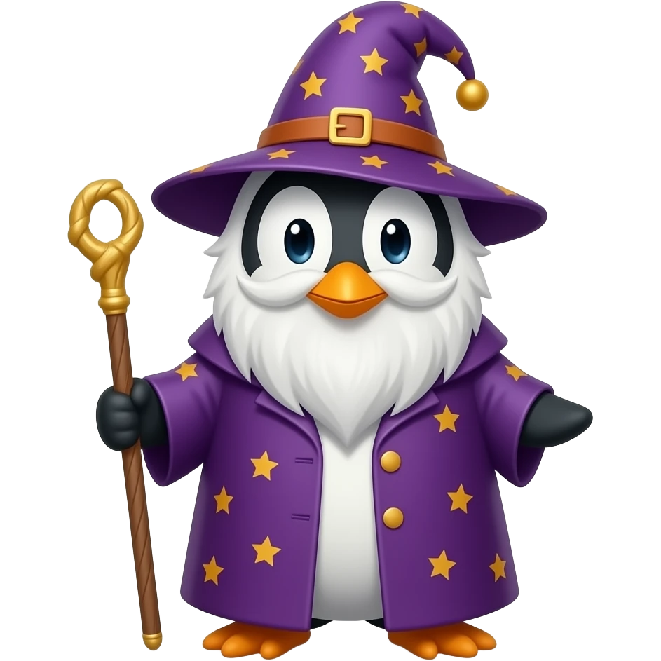 Penguin Wizard emoji