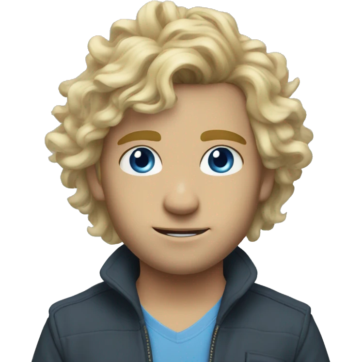 JJ MAYBANK from outer banks blonde messy hair blue eyes emoji