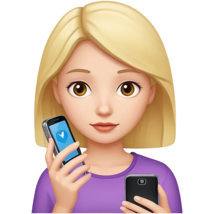 girl with cell phone  emoji