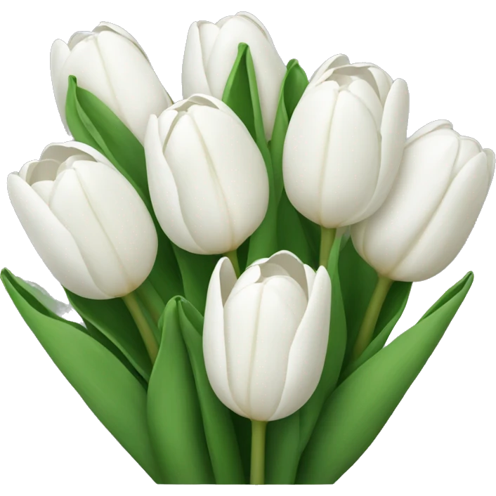 White tulips emoji