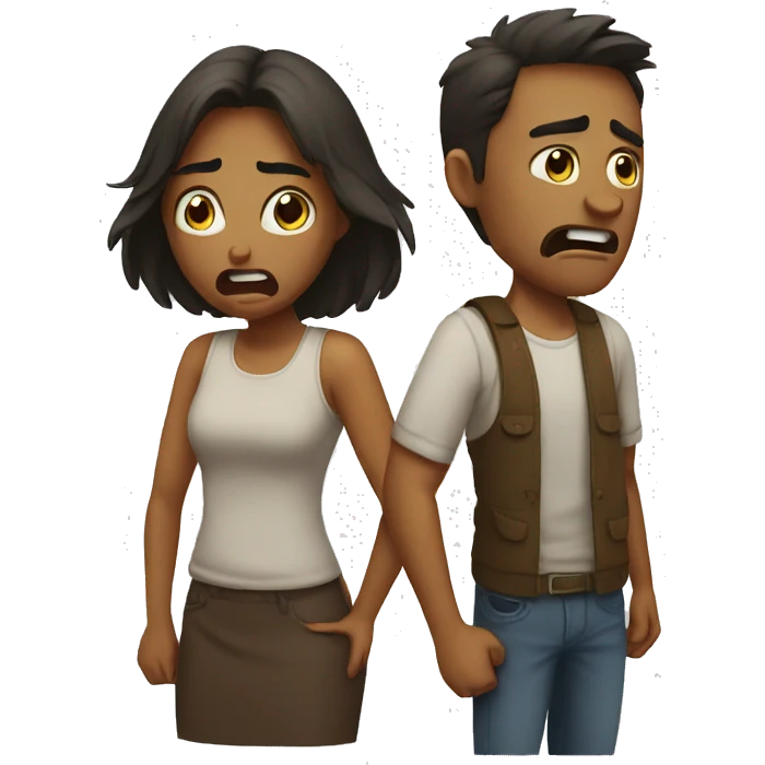 angry couple crying emoji
