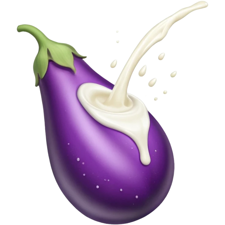 Eggplant squirting milk emoji