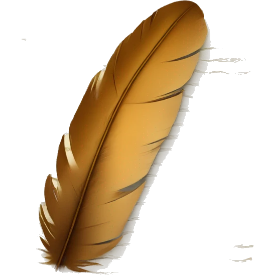 a feather quill and an open SCROLL emoji