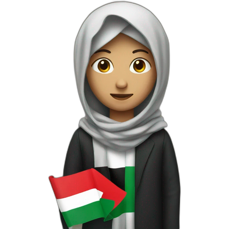 someone with a Palestinian flag emoji