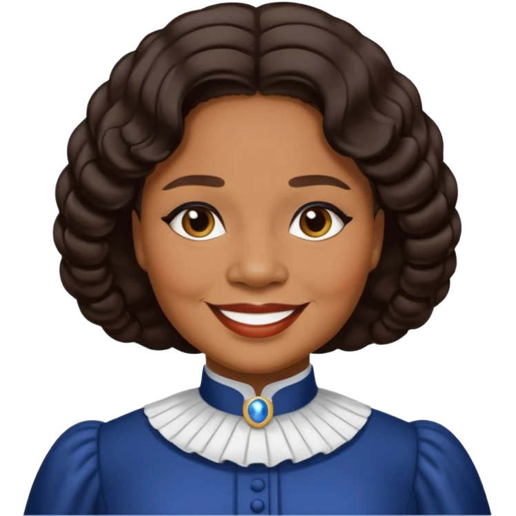 Madam C.J. Walker with dark brown hair emoji