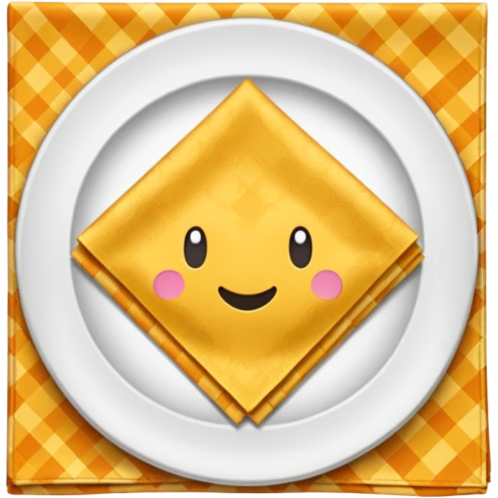 flapped patterned napkin emoji