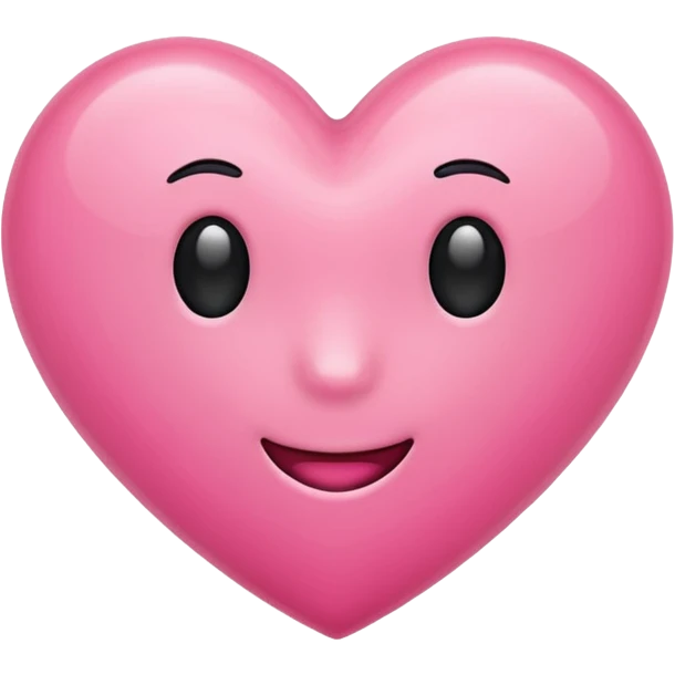 pink heart, simple and iconic, no text, emoji style emoji